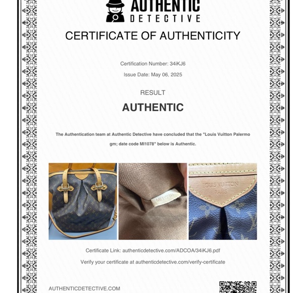 Louis Vuitton LV Palermo GM Monogram Canvas Tote Hand Bag Purse Crossbody - Picture 10 of 10